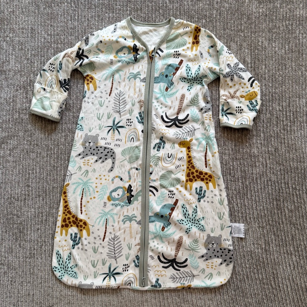 Yoofoss Jungle Animal Zip Sleep Sack 0-6M 100% Cotton‎